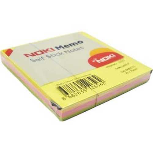 NOKİ YAPIŞKANLI NOT KAĞIDI 75X75 KÜP NEON 100YP