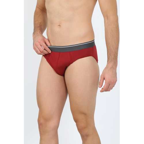 ERKEK PAMUK LIKRALI SLIP BORDO