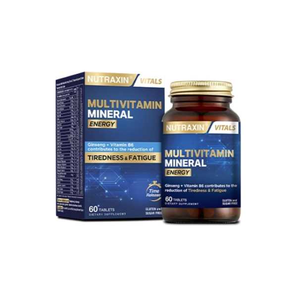 MULTİVİTAMİN MİNERAL ENERJİ 60 TABLET - GİNSENG VE B6 VİTAMİNİ İLE YORGUNLUK VE BİTKİNLİĞİ AZALTIR
