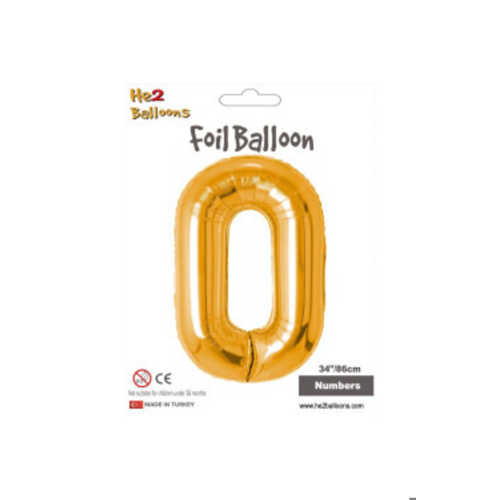 KİKAJOY RAKAM FOLYO BALON 34" ALTIN -0-