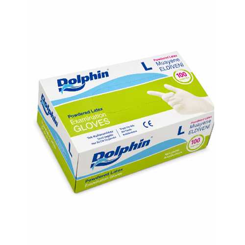 DOLPHİN PUDRALI LATEKS MUAYENE ELDİVEN 100LÜ S-M-L