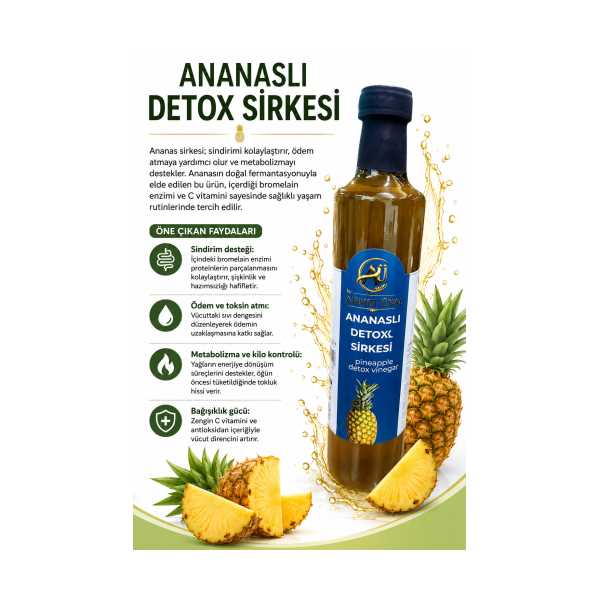 BY AHMET ÜNAL - ANANASLI DETOX SİRKESİ 500 ML