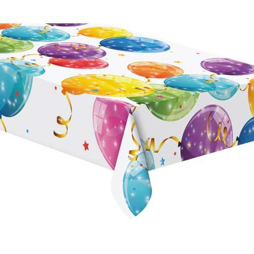 KİKA SPARKLİNG BALLOONS MASA ÖRTÜSÜ 120X180CM
