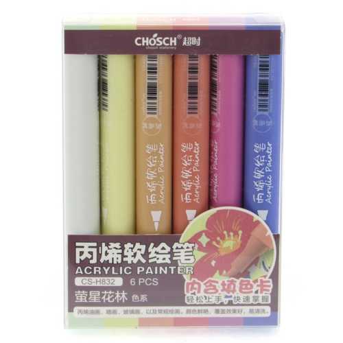 CHOSCH AKRİLİK KALEM PASTEL 6 RENK CS-H832