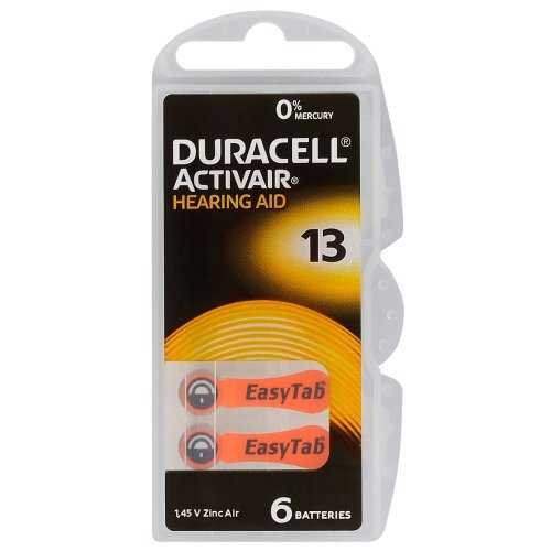 DURACELL NO:13 İŞİTME CİHAZI PİLİ 6 LI