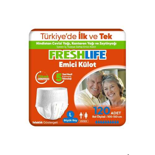 FRESHLİFE EMİCİ KÜLOT LARG HASTA BEZİ 4X30 120 ADET