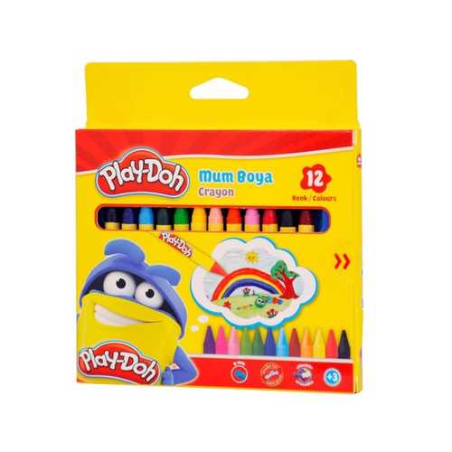 PLAY-DOH SİLİN.CRAYON (MUM) BOYA 12 RENK (KARTON)
