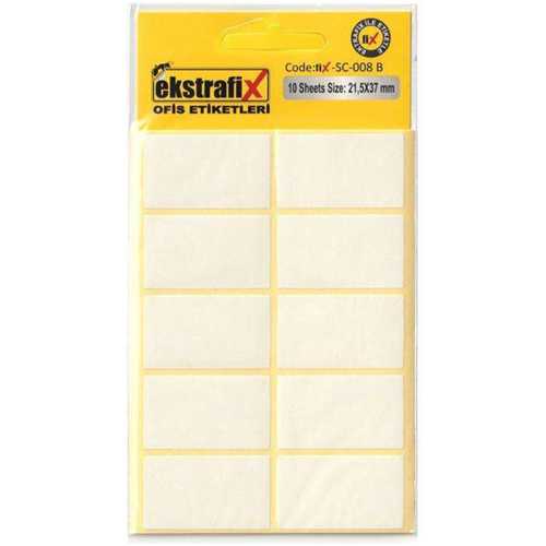 EKSTRAFİX (SC-008 B) OFİS E 21,5X37 MM10LU BEYAZQ
