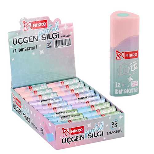 MİKRO ER5698 PASTEL ÜÇGEN SİLGİ  -36 -