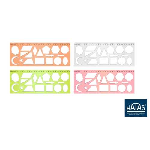 HATAS GEOMETRİK ŞEKİLLER ŞABLONU 25CM 02285