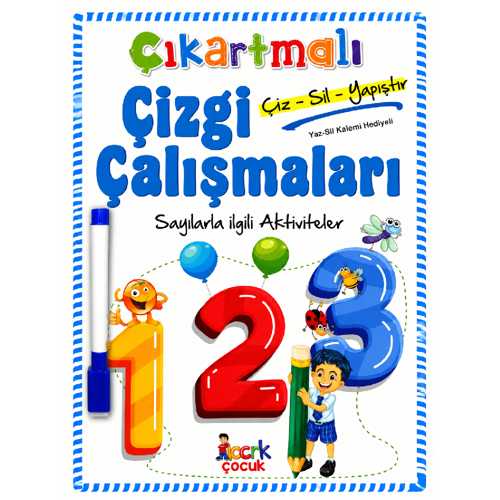 EMA ÇIKARTMALI ÇİZGİ ÇALIŞM.-SAYILAR/EMAÇOCUK