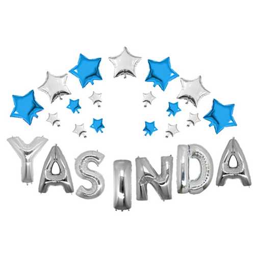 RPS FOLYO BALON . YAŞINDA DUVAR SÜS BLUE 16" 2198