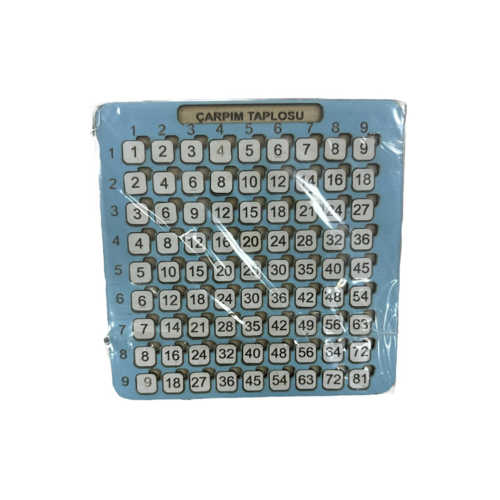 AHŞAP RENKLİ ÇARPIM TABLOSU 19X19