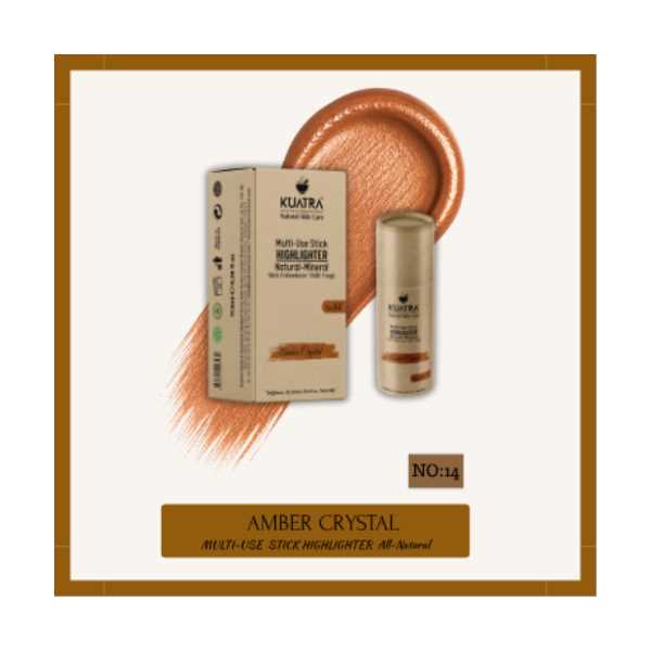 KUATRA AMBER CRYSTAL – DOĞAL BAKIR IŞILTI HİGHLİGHTER STİCK | NEMLENDİRİCİ & ANTİOKSİDAN