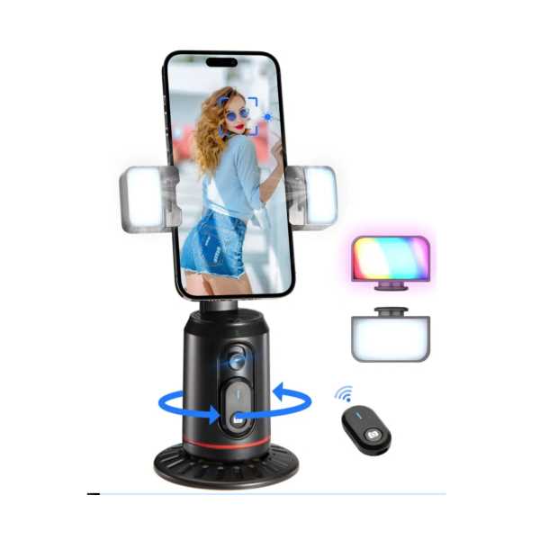 BLUETOOTH KUMANDALI - LED IŞIKLI YÜZ VE HAREKET TAKİBİ YAPAN TRİPOD