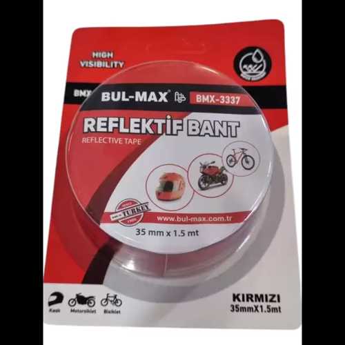 BUL-MAX REFLEKTİF BANT 35MMX1,5M KIRMIZI BMX-3337