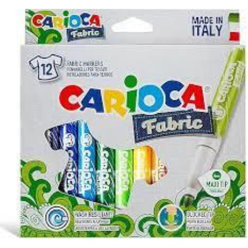 CARİOCA KEÇELİ KUMAŞ BOYA KALEMİ MAXİ 12Lİ