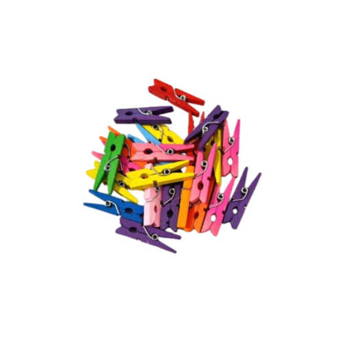 ESMAY AHŞAP MANDAL RENKLİ 4.5CM 100LÜ