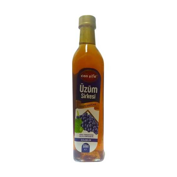 CAN ŞİFA DOĞAL FERMANTASYON KATKISIZ ÜZÜM SİRKESİ CAM ŞİŞE 500 ML