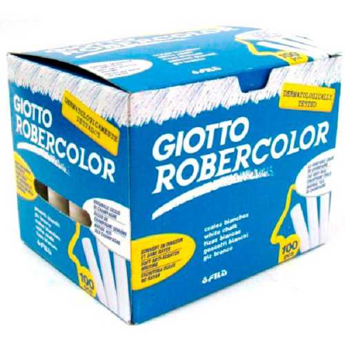 ROBERCOLOR TEBEŞİR YUVARLAK TOZSUZ 100LÜ BEYAZ