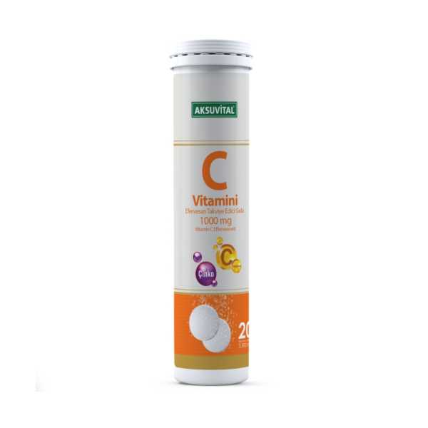AKSU VİTAL C VİTAMİNİ EFERVESAN 20 TABLET