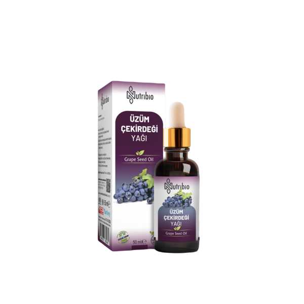 NUTRİBİO ÜZÜM ÇEKİRDEĞİ YAĞI SOĞUK SIKIM 50ML