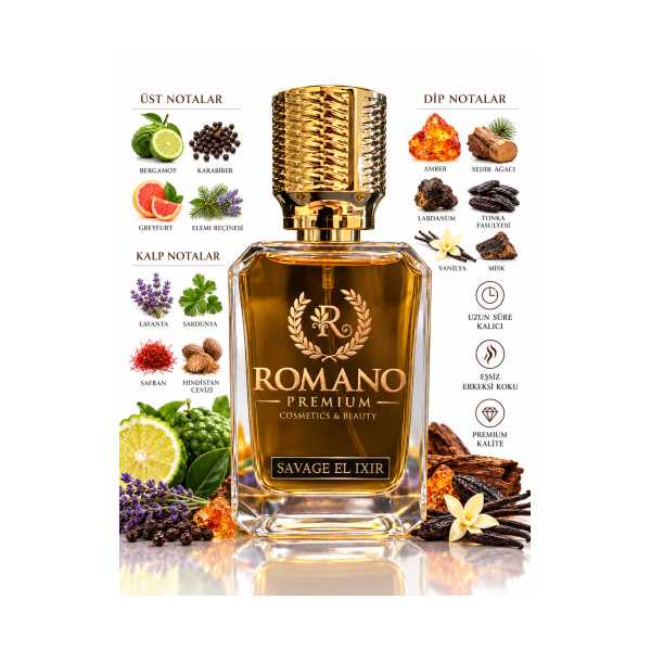 ROMANO PREMİUM SAUVAGE EL ELİXİR 50 ML ERKEK PARFÜM KALICI EDP