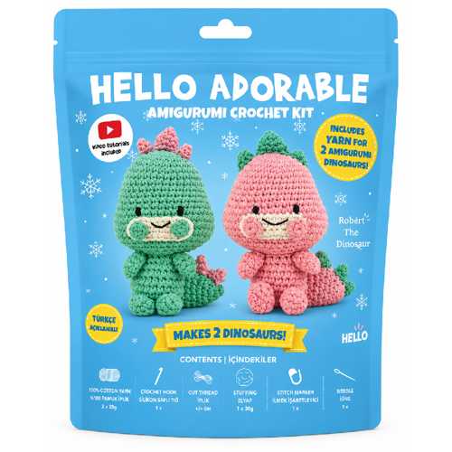 H.CRAFTS ADORABLE AMİGURUMİ KİT-ROBERAT THE DINOSA