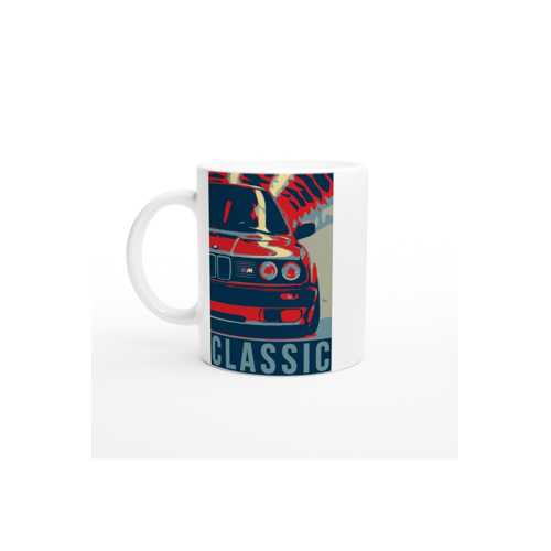 BMW E30 M TEMALI KLASİK STİL POSTER KUPA BARDAK