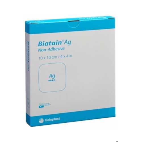 BİATAİN AG YAPIŞKANSIZ KÖPÜK YARA ÖRTÜSÜ 10CMX10CM, 4,4MM 396220 (5 ADET)