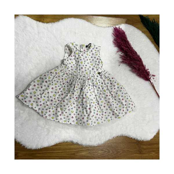 DESENLİ COTON BEBEK ELBİSESİ