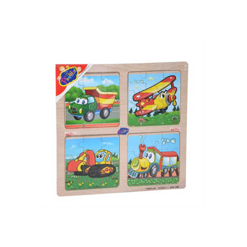BEMİ PUZZLE AHŞAP SEVİMLİ TAŞITLAR 4 MODEL 18+