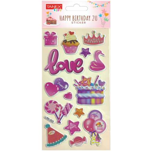 TANEX TNX-5106 HAPPY BRITHDAY 2U STİCKER-1 PUFFY