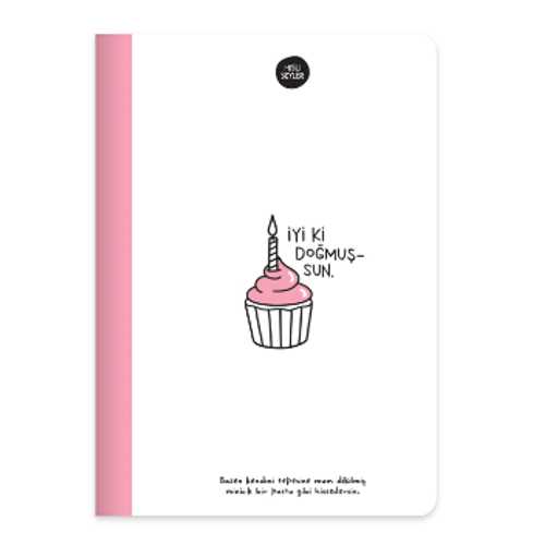 KESKİN HİSLİ ŞEYLER A5 80YP ÇİZGİLİ DEFTER PEMBE