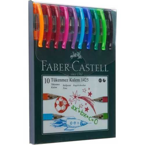 FABER 1425 TÜKENMEZ KALEM RENKLİ 10LU SET