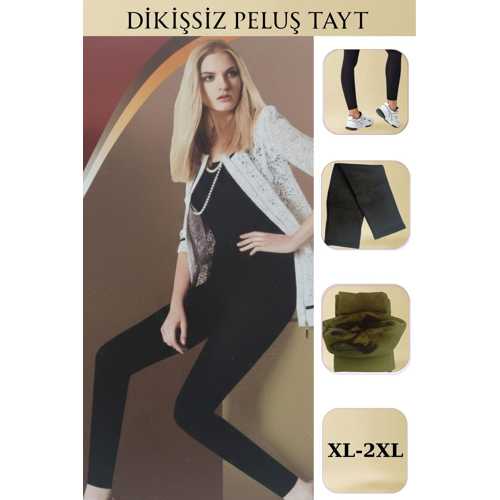 DİKİŞSİZ AYAKSIZ PELÜŞ TAYT