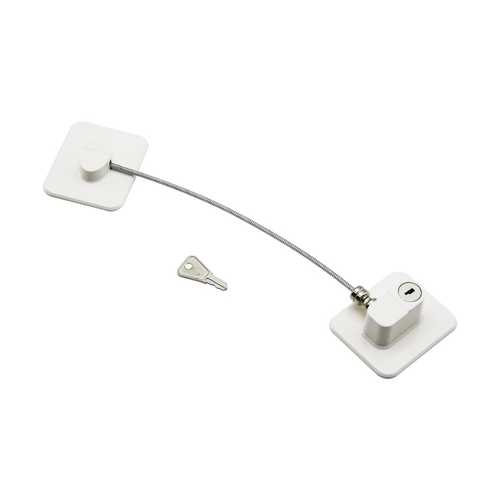 BEYAZ PLAKA   HALATLI  EMNİYET KİLİT  5X6CM YAPIŞKANLI MONTAJ=2PCS PLAKA   HALAT=18.8CM (4172)