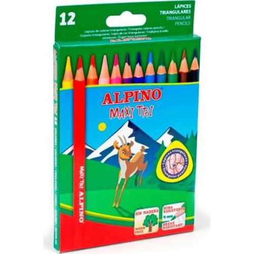 ALPİNO KURU BOYA MAXİ TRİ 12 RENK AL-2133