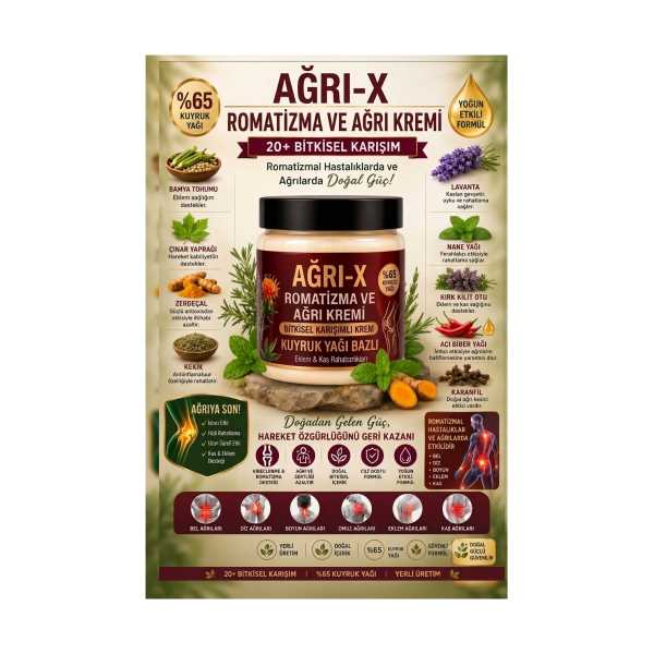 AĞRI -X  ROMATİZMA VE AĞRI KREMİ (210ML)