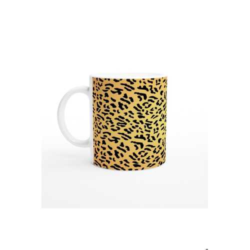 LEOPAR DESENLİ MODERN TARZ BASKILI KUPA BARDAK