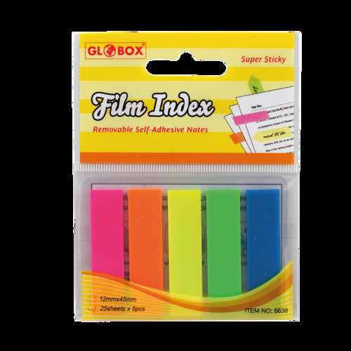 GLOBOX YAPIŞKANLI FİLM İNDEKS 12X45 5 RENK 6638