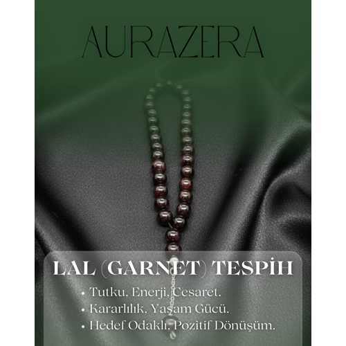 LAL DOĞAL TAŞ TESPİH – ENERJİ VE TUTKU TAŞI