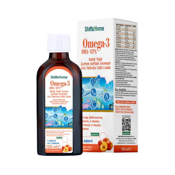 AKSUVİTAL OMEGA-3 EPA+DHA BALIK YAĞI ŞEFTALİ AROMALI 100 ML