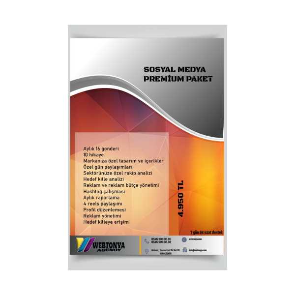 SOSYAL MEDYA YÖNETİMİ PREMİUM PAKET