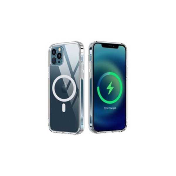 Apple Iphone 12 Pro Kılıf Kablosuz Şarj Destekli Kamera Korumalı Şeffaf Magnetic Tacsafe Kapak