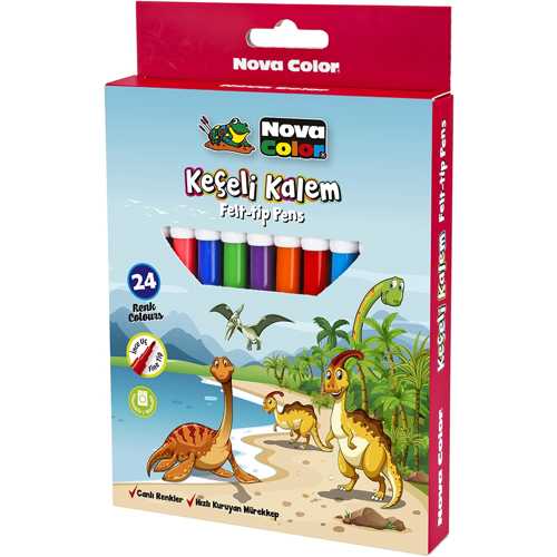 NOVA COLOR KEÇELİ BOYA KALEMİ 24LÜ