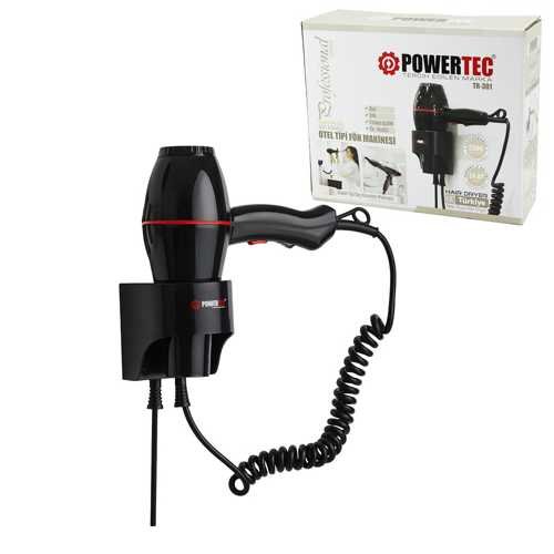 OTEL TİPİ FÖN MAKİNESİ ASKI APARATLI DUVAR TİPİ 2500W SPA - FİTNESS GYM -EV KUAFÖR TR-301 (4172)