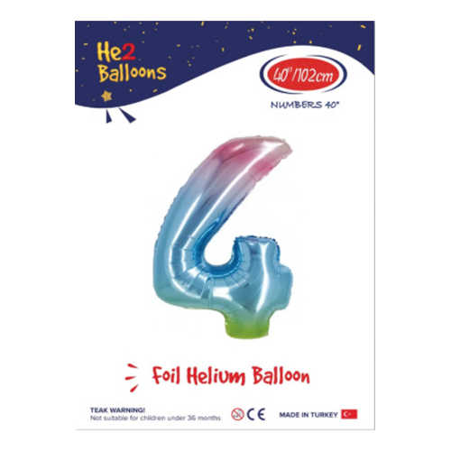 KİKAJOY RAKAM FOLYO BALON 40" RAİNBOW -4-