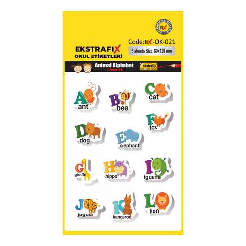 EKSTRAFİX (OK-021) OKUL ETİKET 80X120MM Q