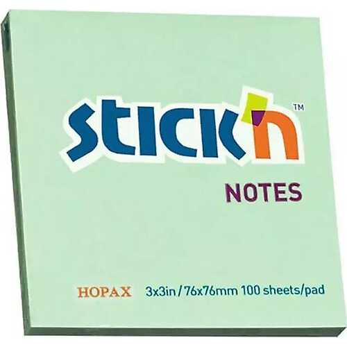 HOPAX STİCKN YAPIŞKANLI NOT KAĞIDI 76X76 P.YEŞİL